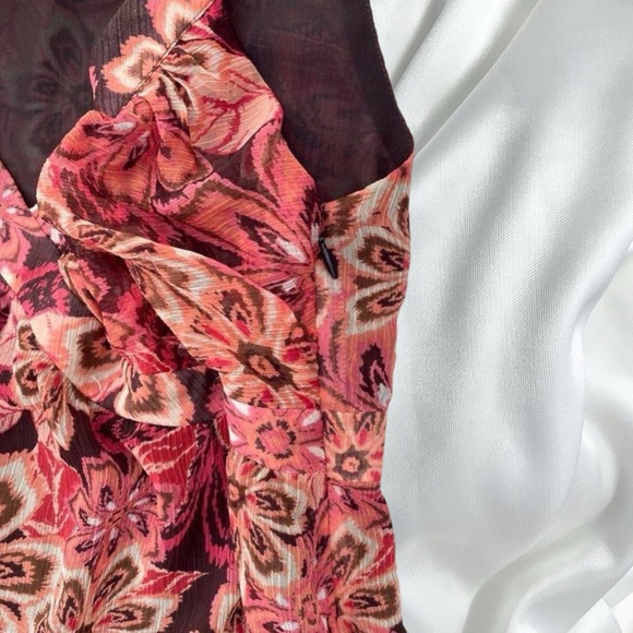 Fairycore floral sleeveless blouse Ann Taylor LOFT - Picture 4 of 4